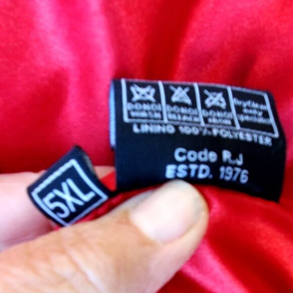 Red Leather Motorcycle Jacket Mens XL NWOT LLD Original Fonzy London Leathers - Picture 7 of 15